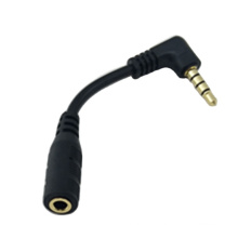 High Quality Waterproof AUX Audio Cable Left Angle 3.5mm Male to Female Cable for Headphone Car Speaker Computer Aux Cord